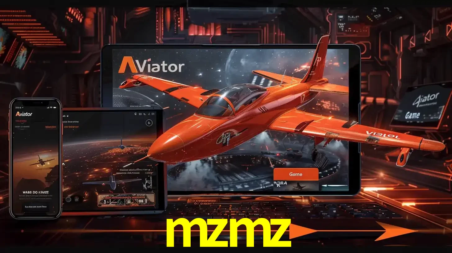 Apresentação tecnológica do jogo Aviator com um avião saindo da tela de um tablet, demonstrando a experiência imersiva em múltiplos dispositivos no mzmz.